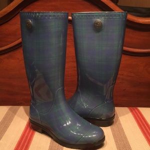 ugg shaye plaid rain boots